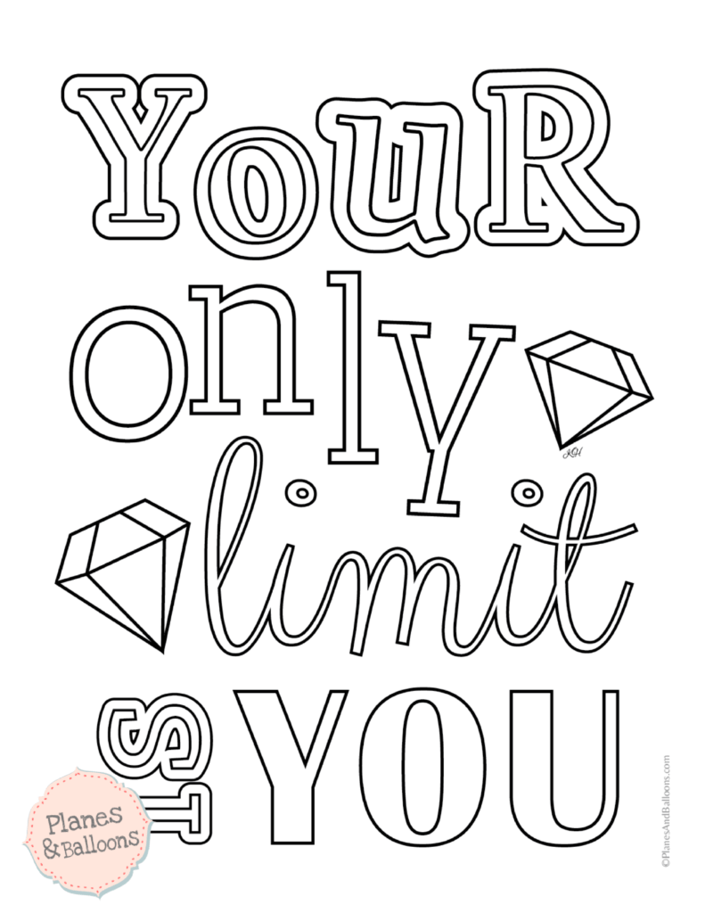 Free motivational coloring pages