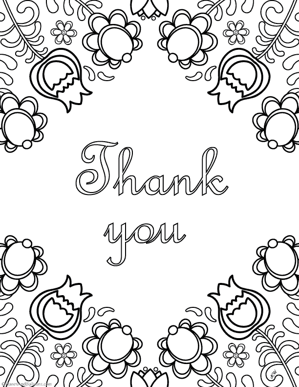 Printable Coloring Pages Thank You 3