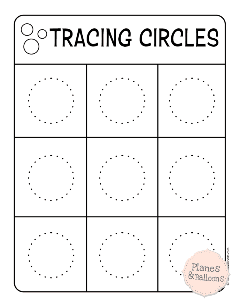 Free circle tracing worksheets for preschool - perfect fine motor practice! #preschool