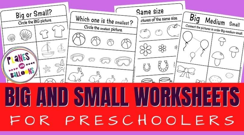 Big and Small Worksheets - Worksheet For Kids - Mummaworld.com