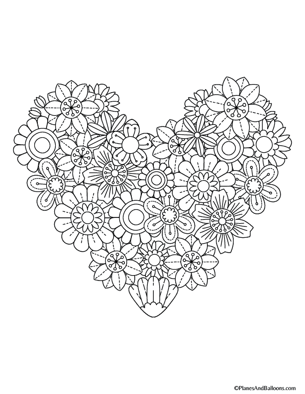 heart coloring sheet