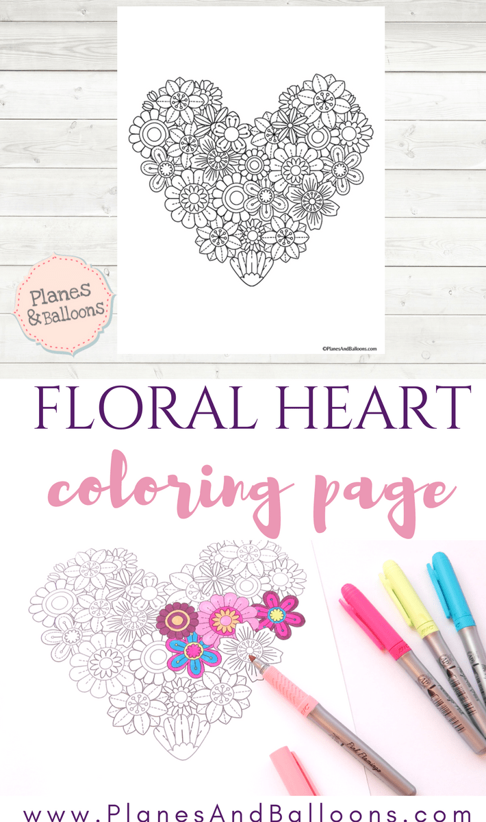 heart coloring sheet