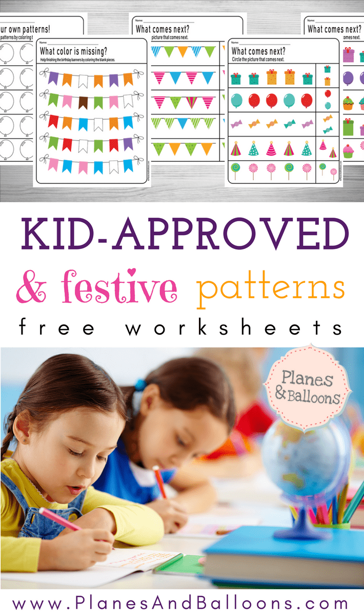 pattern worksheets for kindergarten