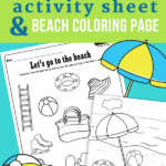 free printable beach coloring page