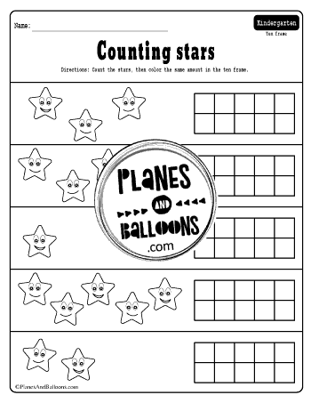 ten frames kindergarten