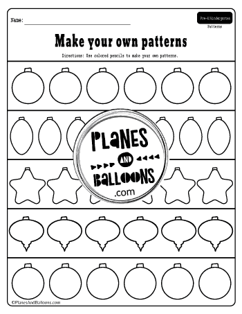 Christmas patterns worksheets