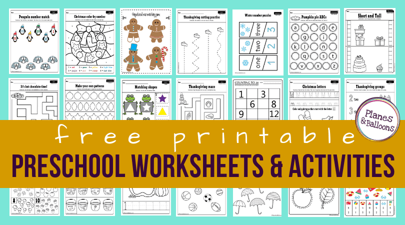 100 Preschool Worksheets Pdf Printables You And Your Students Will Love