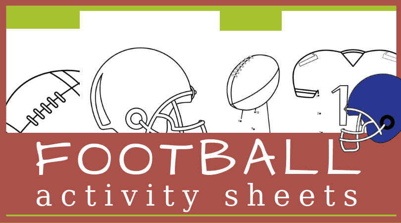 Fun football preschool activities - coloring pages and connect the dots. Number order activities for preschool. Perfect for your preschool football theme. #prek #football