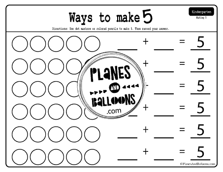 making 5 worksheets