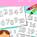 Number coloring pages 1-20