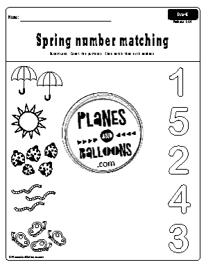free spring preschool worksheets