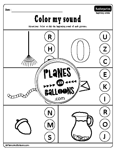 Beginning sounds worksheets pdf