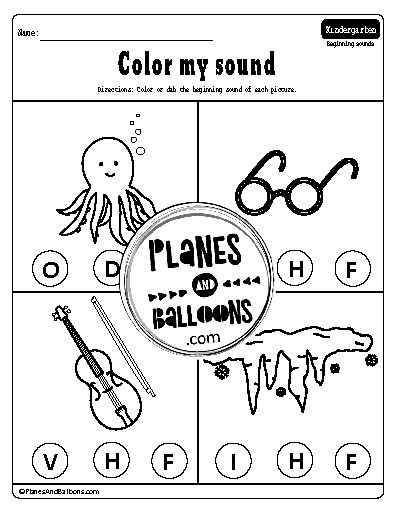 Beginning sounds worksheets pdf