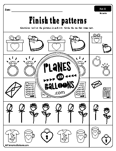 free printable pattern worksheets