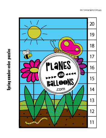 spring number order puzzles