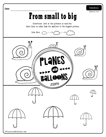 Big and small worksheets