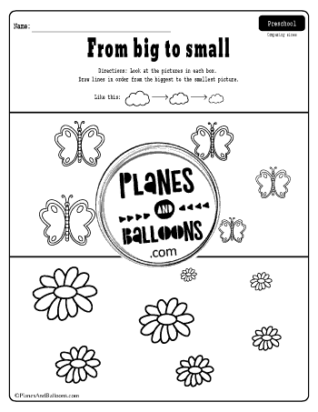 Big and small worksheets