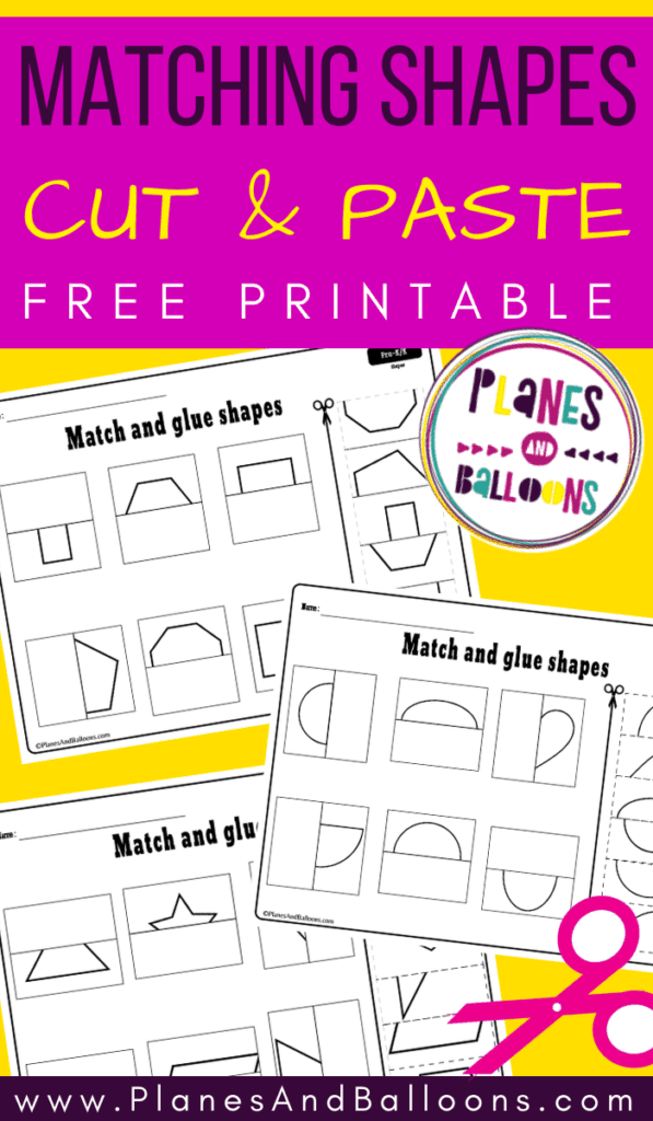 Cut and paste shapes worksheets