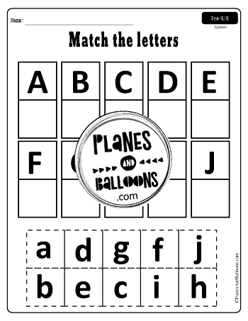upper and lowercase letter match