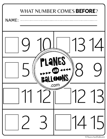 number order kindergarten worksheets