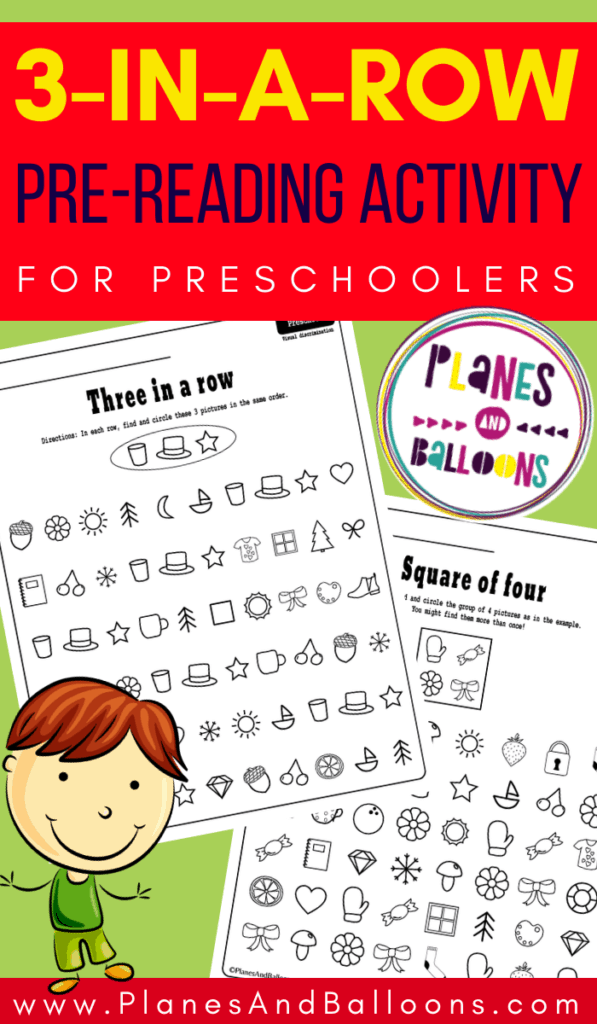 3 in a row activity preschool