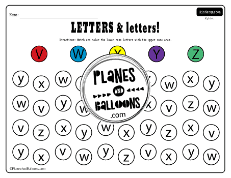 matching letters upper and lowercase