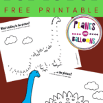 Dinosaur dot to dot printables
