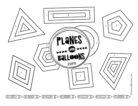 2D shapes color by number