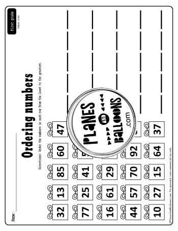 Ordering two-digit numbers