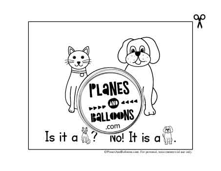 pre-primer sight word sentences - a picture of a cat and dog