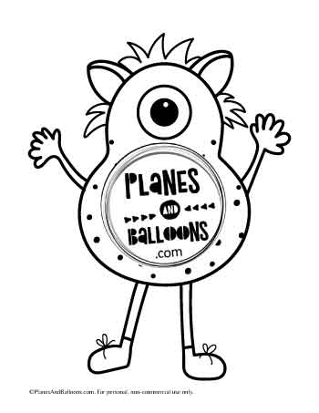 silly monster coloring page