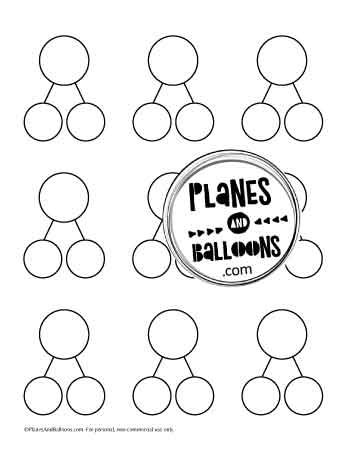 Blank number bonds - nine diagrams on one page