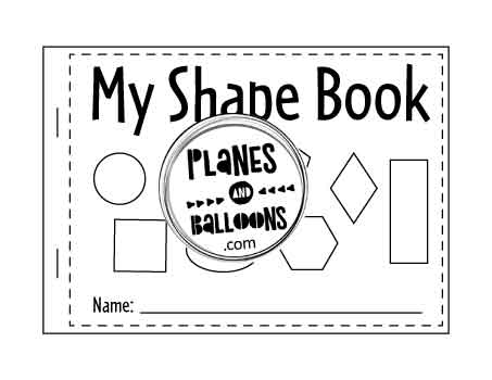 My shape book front page with various shapes