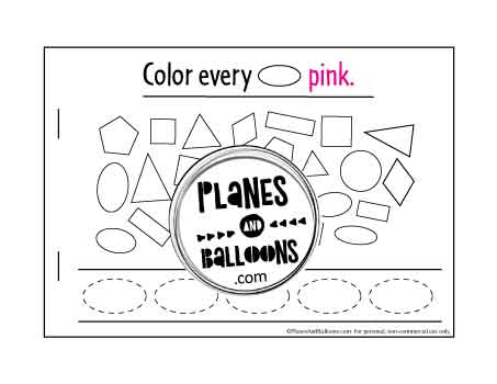 Find and color shapes worksheet