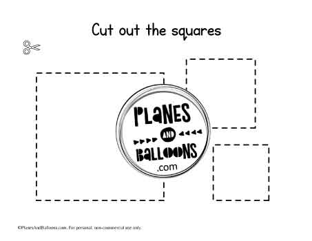 Dotted squares to cut out