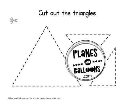 Dotted triangles to cut out