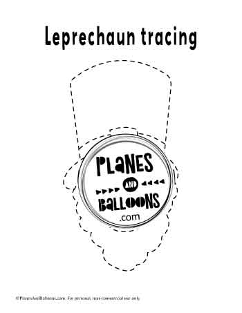 Leprechaun tracing page