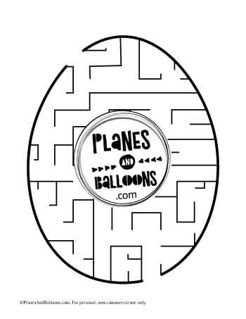 Easter egg maze worksheet