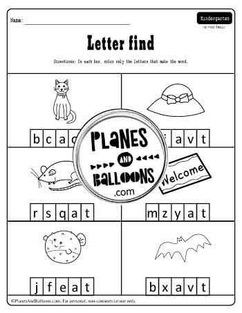 Build the -at word family words worksheet
