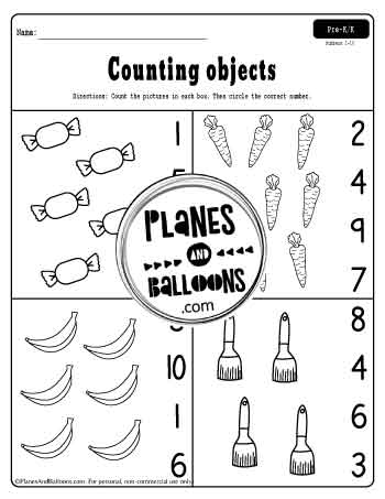 Count and match the number worksheet