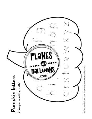 Pumpkin letter tracing - trace the lowercase alphabet worksheet
