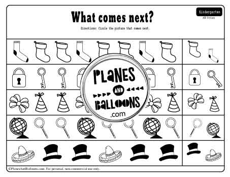 Circle the picture that comes next ABB pattern worksheet