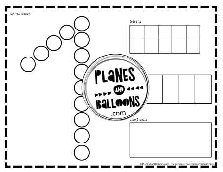Number one do a dot worksheet