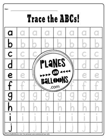 Small letter tracing worksheet