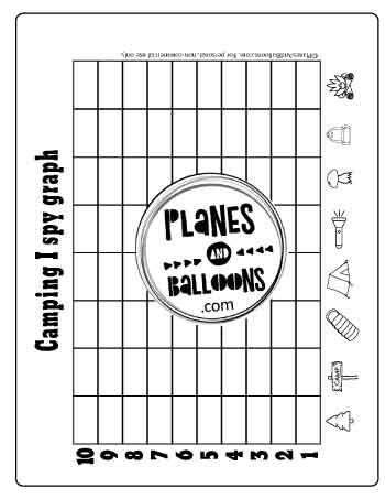 Camping I spy graph worksheet