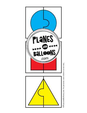 Shapes puzzle with circle, square, and triangle