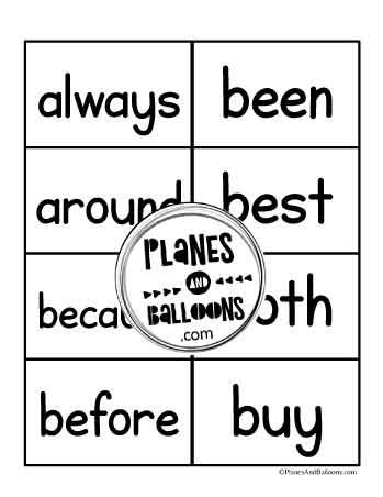 Grade 2 sight word flashcards