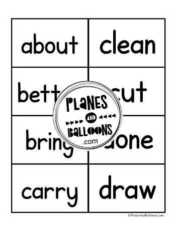 Grade 3 sight word flashcards
