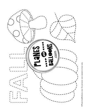 fall pre writing tracing worksheets with pumkin, leaves and more