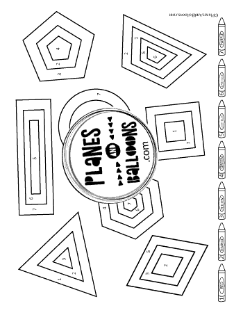 2D shapes color by number